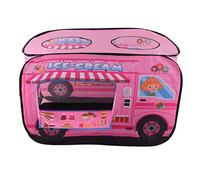 Qudinip Tente de Jeu Pop-Up pour Enfants, Camion de Crème Glacée, Maison de Jeu Intérieure et Extérieure Spacieuse pour Enfants âgés de 2 à 4 Ans, Polyester Durable