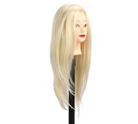 Qudinip Tête de Mannequin de Coiffure avec 85% de Vrais Cheveux pour les Techniques de Tressage et de Bouclage pour les Coiffeurs et les étudiants des écoles de beauté