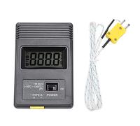 Qudinip Thermomètre Industriel TM-902C avec écran LCD et Thermocouple à Tige Incurvée pour une Mesure Précise de la Température dans les Gaz et les Liquides