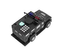 Qudinip Tirelire de Voiture Blindée, Boîte D'économie d'argent Protégée par Mot de Passe électronique avec Fonction de Roulement Automatique de Trésorerie et Lumières Clignotantes, pour
