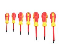 Qudinip Tournevis isolé, 7 Pièces électricien Réparation Outils à Main Matériel Fournitures Industrielles Orange