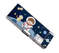 Qudinip Trousse à Crayons Grande Trousse de Style Dessin animé avec Taille-Crayon intégré pour Enfants à L'école 1 X Portable Grande capacité (Astronaute)