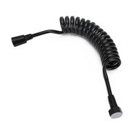 Qudinip Tuyau à Ressort, Flexible Flexible Rétractable Tuyau de Douche jusqu'à 2m, avec Anti Enroulement Conception, pour Bidet Douche Toilette Pistolet de Pulvérisation Angle Valve