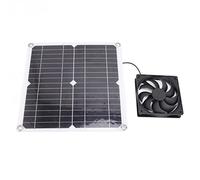 Qudinip Ventilateur à Panneau Solaire Léger et Portable, Kit de Ventilateur à énergie Solaire pour Voitures, Camping-car, Voyage, Maison, 12W, Installation Facile