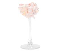 Qudinip Verre à Vin en Coquille de Conque, Gobelet Unique Fait à la Main à Longue Tige pour Boissons Froides, Parfait pour la Décoration de la Salle à Manger (Base Transparente Rouge)