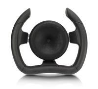 Qudinip Volant de Course en Forme de D de 280 Mm pour Go Karts ATV UTV, Alliage Métallique Durable et Caoutchouc PU, Modification Facile à Faire Soi-même