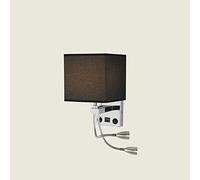 qudkdhs Applique Murale en Tissu de Style Industriel - Lampe de Lecture chromée pour Chambre, Salon et Plus Encore - Compatible E27, Installation Facile