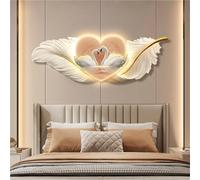 qudkdhs Décoration Murale Imitation 3D, Art Mural Moderne, Peinture décorative LED en Relief, Sculptures murales Lumineuses, Tableau Mural à Brancher pour Chambre, entrée (L, 150 x 50 cm)