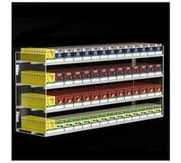 qudkdhs Présentoir à Tabac Commercial, Porte-Cigarettes en Acrylique Transparent, présentoir Mural/de comptoir, 4 Niveaux, 14 colonnes