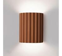qudkdhs WDDJP Applique Murale Moderne en Terre Cuite nervurée de Haut en Bas, Cylindre cannelé, luminaire Mural d'intérieur Minimaliste pour Chambre à Coucher, Salon, Couloir (Marron)