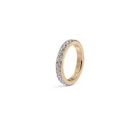 Qudo Eternity Big Bague en acier inoxydable avec revêtement PVD Doré