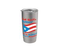 Qué Bonita Bandera Puerto Rico Pride Design Gobelet isotherme en acier inoxydable double paroi