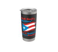 Qué Bonita Bandera Puerto Rico Pride Design Gobelet isotherme en acier inoxydable double paroi