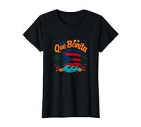 Que Bonita Bandera : Puerto Rico Pride Tropical Theme T-Shirt, Femme, Noir, 3XL