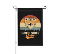 Que Des Bonnes Ondes Drapeau De Cour Décoratif Drapeaux De Jardin Suspendre Drapeaux Pour Fêtes Dortoirs Extérieure 30X45cm