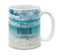 Que Des Bonnes Ondes Tasse À Café Pratiques Tasse Impression Tasses 330Ml Pour Famille Femme Chocolat Chaud