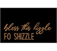 Que Dieu Bénisse Ce Hizzle Fo Shizzle Paillasson D'Entree Lavable en Machine Tapis De Bain Doux Paillasson Intérieur pour Baignoire Extérieur Chambre 40X60 Cm