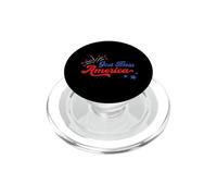 Que Dieu bénisse l'Amérique Le 4 Juillet Drapeau américain PopSockets PopGrip pour MagSafe
