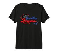 Que Dieu bénisse l'Amérique Le 4 Juillet Drapeau américain T-Shirt Haut de Gamme