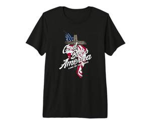 Que Dieu bénisse l'Amérique, Terre des Braves T-Shirt Haut de Gamme
