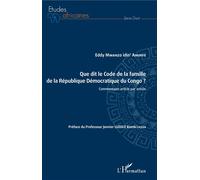 Que dit le Code de la famille de la République démocratique du Congo ? – L'Harmattan