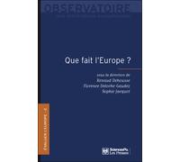 Que fait l'Europe ? - Renaud Dehousse - Presses De Sciences Po - broché - Essai