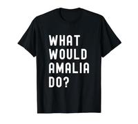 Que Ferait Amalia? T-Shirt Graphique avec Valeur, Homme, Noir, S