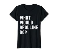 Que Ferait Apolline? T-Shirt Graphique avec Valeur, Femme, Noir, XS
