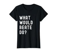 Que Ferait Beate? T-Shirt Graphique avec Valeur, Femme, Noir, S