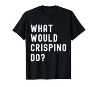 Que Ferait Crispino? T-Shirt Graphique avec Valeur, Homme, Noir, L