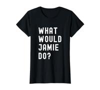 Que Ferait Jamie? T-Shirt Graphique avec Valeur, Femme, Noir, L