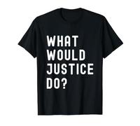 Que Ferait Justice? T-Shirt Graphique avec Valeur, Homme, Noir, M