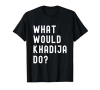Que Ferait Khadija? T-Shirt Graphique avec Valeur, Homme, Noir, S