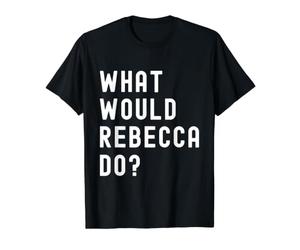 Que Ferait Rebecca? T-Shirt Graphique avec Valeur, Homme, Noir, S