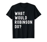 Que Ferait Robinson? T-Shirt Graphique avec Valeur, Homme, Noir, M