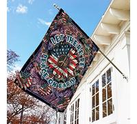 Que La Paix Soit Sur Terre Hippie Drapeaux De Pirate Drôle Drapeau De Décoration Coupe-Vent Et Étancheune Jardin Signe Décoration Pour Pelouse Balcon Patio S