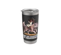 Que nos filles soient un père noir féministe ingouvernable Mama Wolf Gobelet isotherme en acier inoxydable double paroi