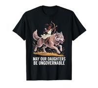 Que nos Filles soient Un père Noir féministe ingouvernable Mama Wolf T-Shirt Graphique avec Valeur