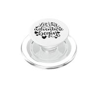 Que Notre Aventure Commence Love Heart Couple PopSockets PopGrip pour MagSafe