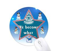 que pense changer la tradition bonhomme de neige, tapis de souris série star mat