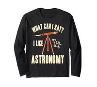 Que Puis-Je Dire J'Aime l'Astronomie Passionné d'Étoiles Manche Longue