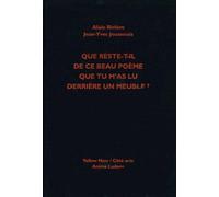 Que Reste-T-Il de Ce Beau Poème que Tu M'As Lu...