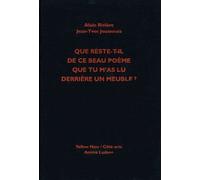 Que Reste-T-Il de Ce Beau Poème que Tu M'As Lu... La Collection Marboeuf - François Rivière - Yellow Now - relié - Anthologie