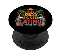 Que Rico ES Ser Latino Proud Culture Hispanique Citation PopSockets PopGrip Adhésif