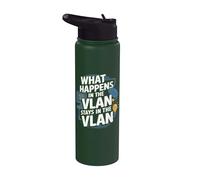 Que se passe-t-il dans le VLAN Funny Network Engineer VLAN Stainless Steel Insulated Water Bottle