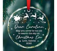 Que Tu Ne Sois Jamais Vieux pour Scruter Le Ciel Sapin Décoration D'Ornement De Noël avec Ficelle Décoration De Noël À Suspendre Verre Christmas Hanging