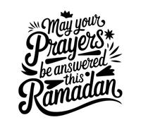 Que vos prières soient exaucées en ce Ramadan. Stickers muraux 67.2x68.3cm Modification et ajout d'informations possibles Noir