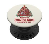 Que Votre Noël s'épanouisse avec Joie | Gardening Holiday Art PopSockets PopGrip Adhésif
