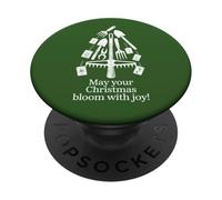 Que Votre Noël s'épanouisse avec Joie | Gardening Holiday Art PopSockets PopGrip Adhésif