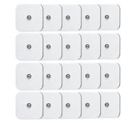 QUEAMBLER 20 Pièces électrodes pour Les électrostimulateurs Réutilisables Snap électrodes pour électrostimulation Musculaire TENS/EMS Pulse Massager électronique